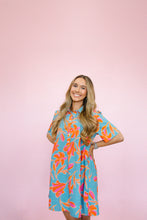 Load image into Gallery viewer, Floral Short Sleeved Swing Dress