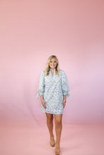 Load image into Gallery viewer, Blue & White floral Dress