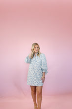 Load image into Gallery viewer, Blue & White floral Dress