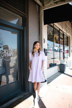 Load image into Gallery viewer, Purple Striped Detail Dress
