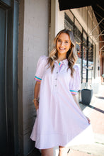 Load image into Gallery viewer, Purple Striped Detail Dress