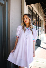 Load image into Gallery viewer, Purple Striped Detail Dress