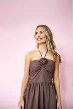 Load image into Gallery viewer, Brown Flower Maxi