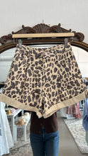 Load image into Gallery viewer, Animal Print Denim Shorts