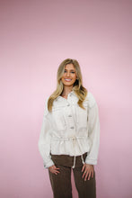 Load image into Gallery viewer, Cream Denim Jacket