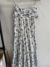 Load image into Gallery viewer, Cream & Blue Floral Bow Dress