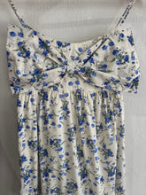 Load image into Gallery viewer, Cream & Blue Floral Bow Dress