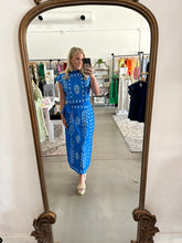 Load image into Gallery viewer, Blue Patterned Maxi Set