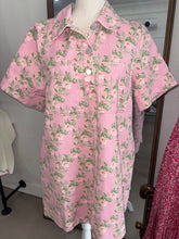 Load image into Gallery viewer, Pink Floral Denim Dress