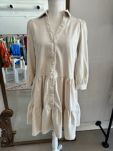 Load image into Gallery viewer, Beige Corduroy Tiered Dress