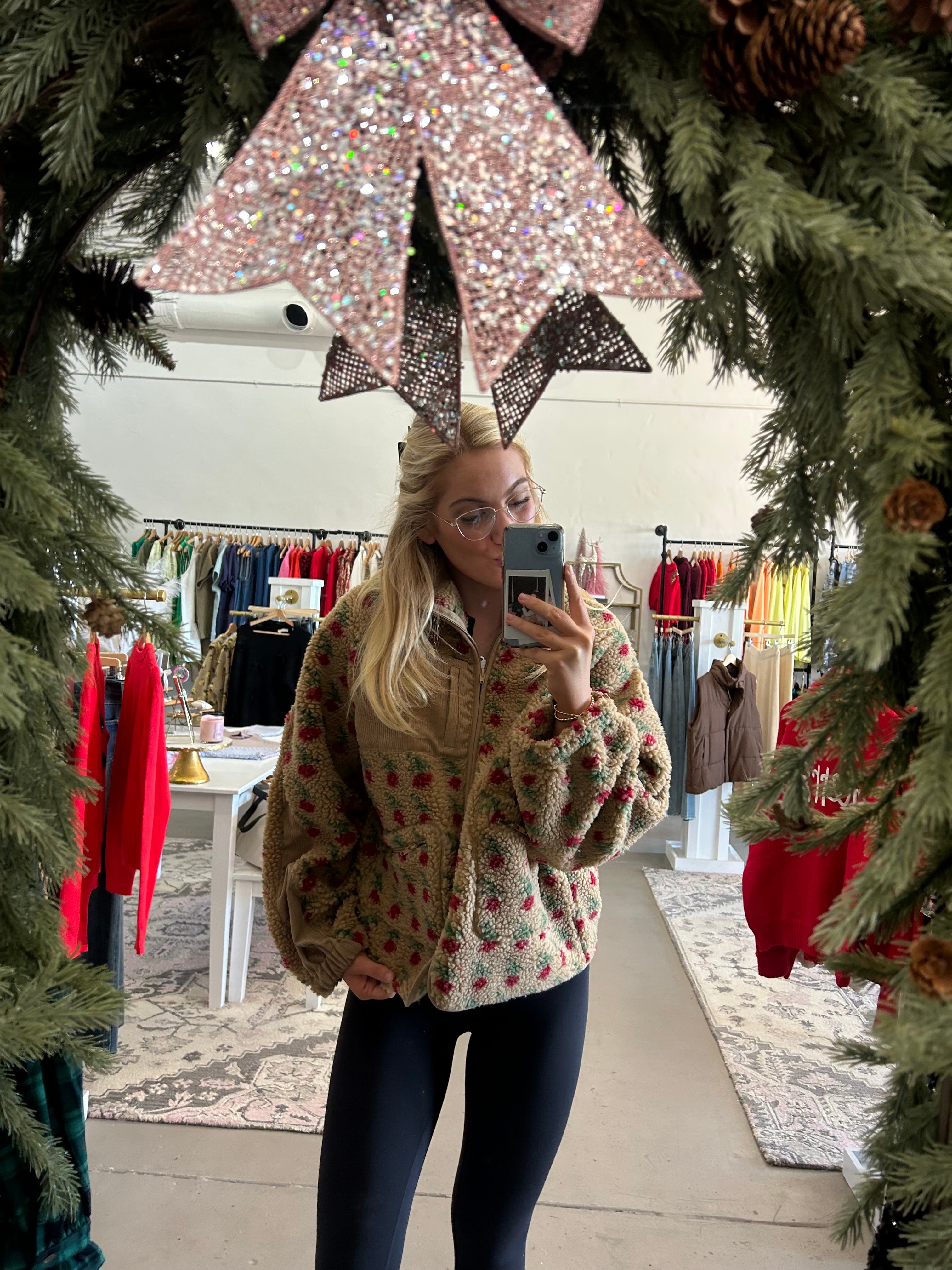 Flower Sherpa Pullover – JPosh Apparel