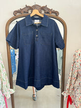 Load image into Gallery viewer, Denim Flared Mini Dress