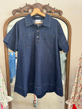 Load image into Gallery viewer, Denim Flared Mini Dress
