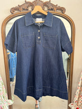 Load image into Gallery viewer, Denim Flared Mini Dress