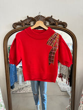 Load image into Gallery viewer, Embellishment Puff Sleeve Christmas Sweater