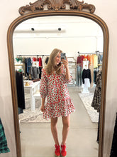 Load image into Gallery viewer, Red Rose Collar Dress