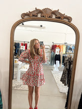 Load image into Gallery viewer, Red Rose Collar Dress