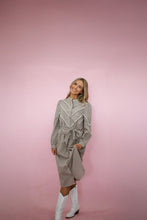 Load image into Gallery viewer, Brown Gingham Midi Dress

