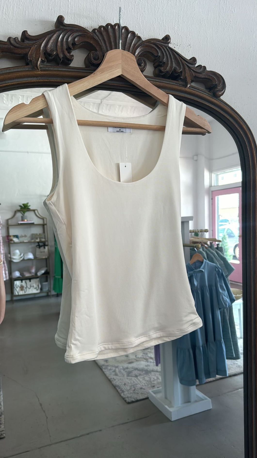 Ivory Scoop Neck Tank