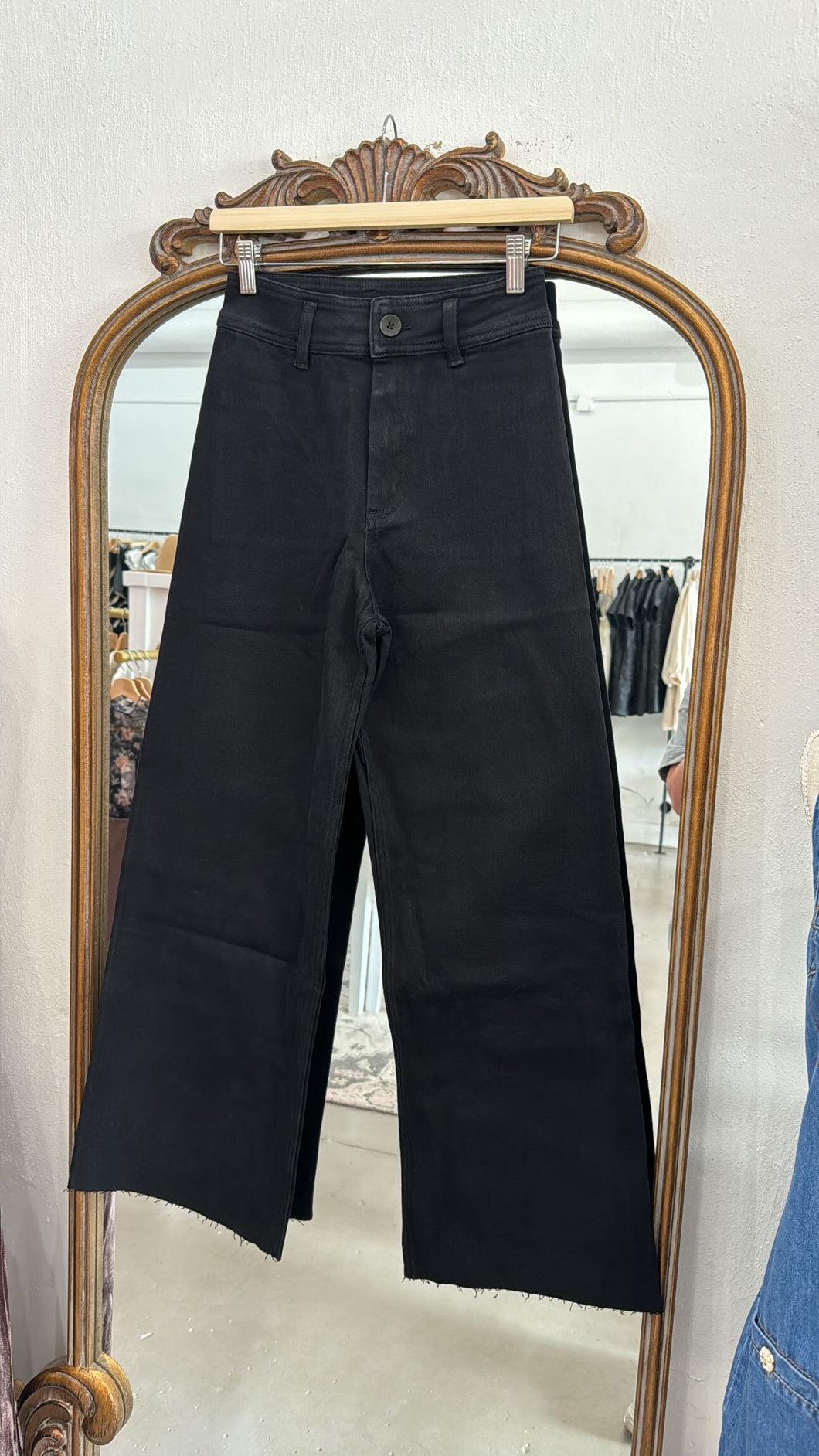 Black wide Leg Denim Pants