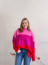 Load image into Gallery viewer, Multi Pink Stripe Sweater
