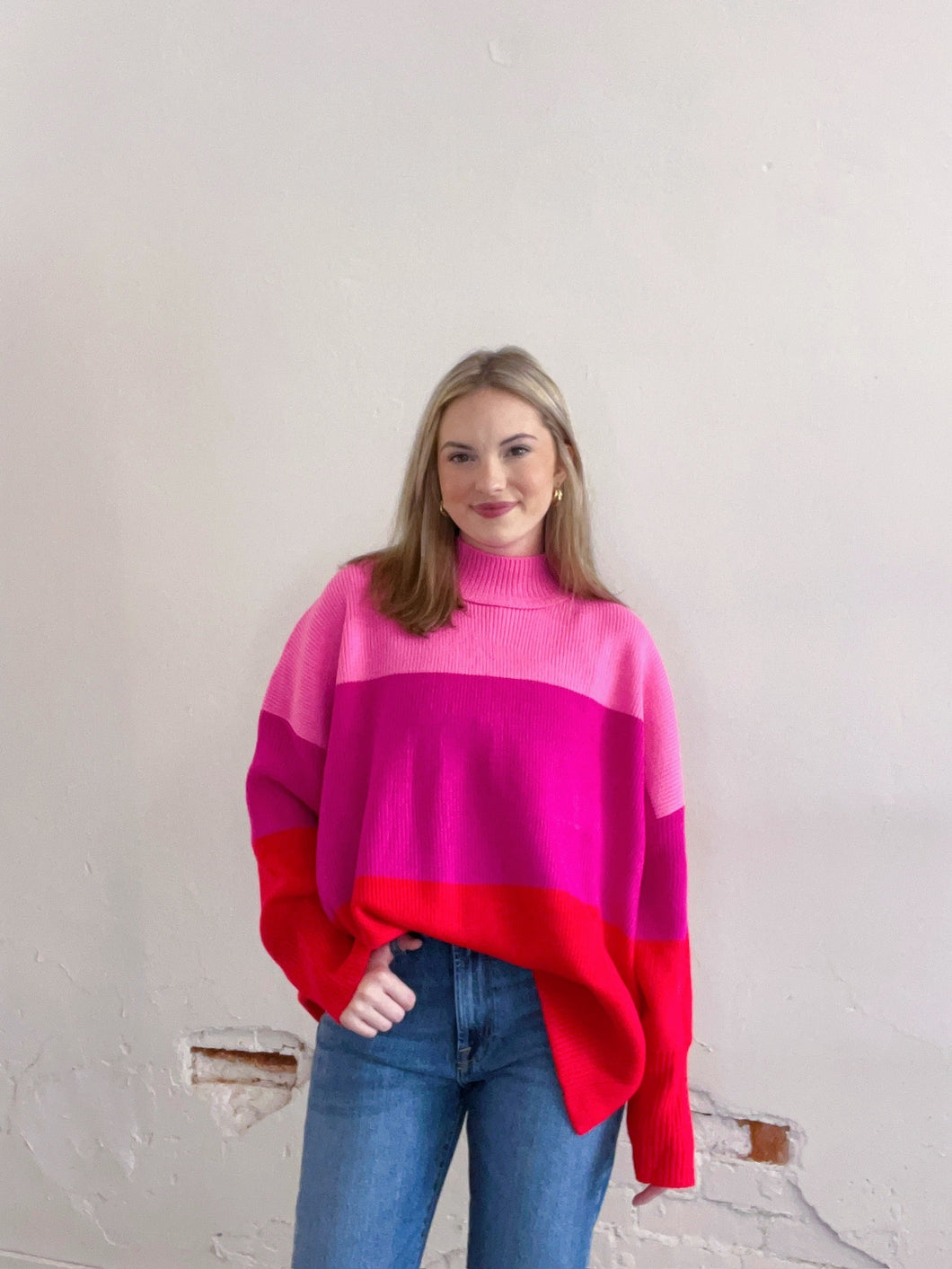 Multi Pink Stripe Sweater