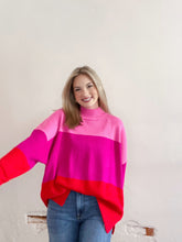 Load image into Gallery viewer, Multi Pink Stripe Sweater
