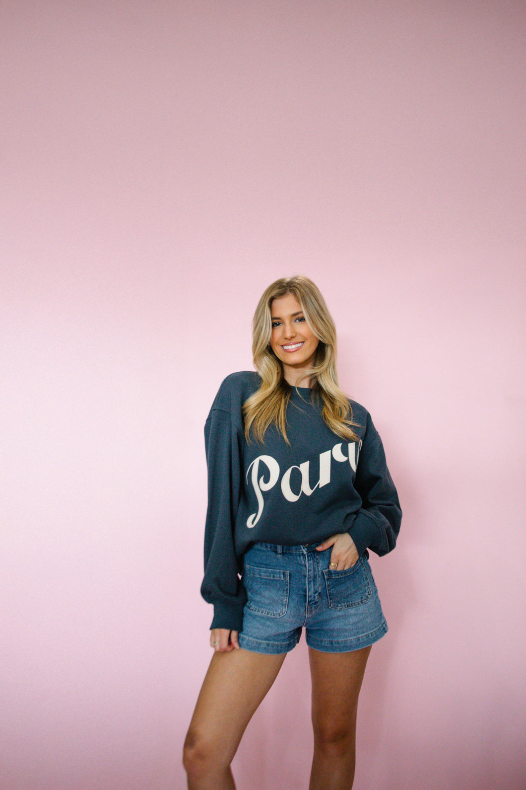 Navy Paris Sweatshirt