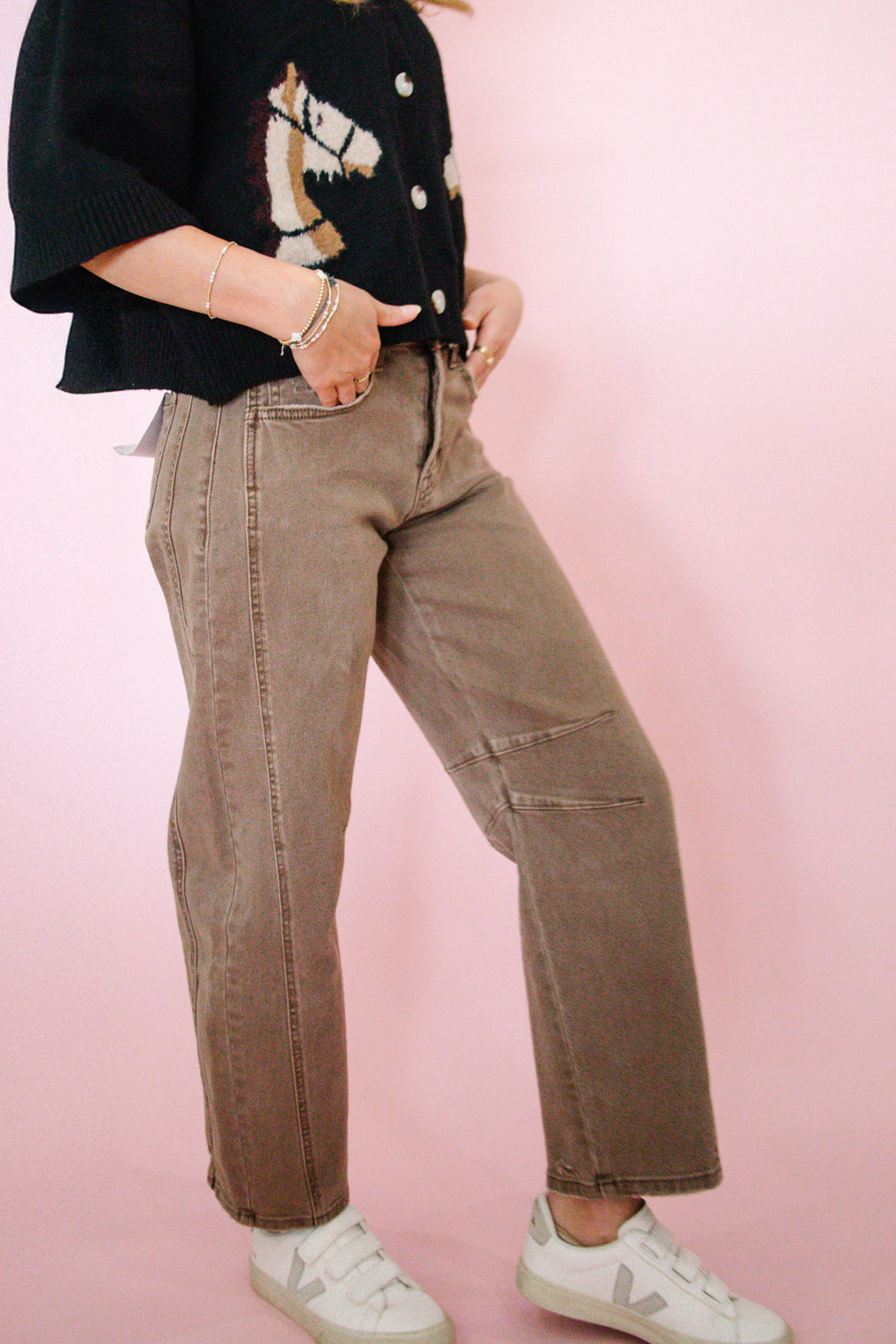 Mocha Barrel Pants