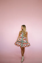 Load image into Gallery viewer, Multi Color Floral Stripe Dress
