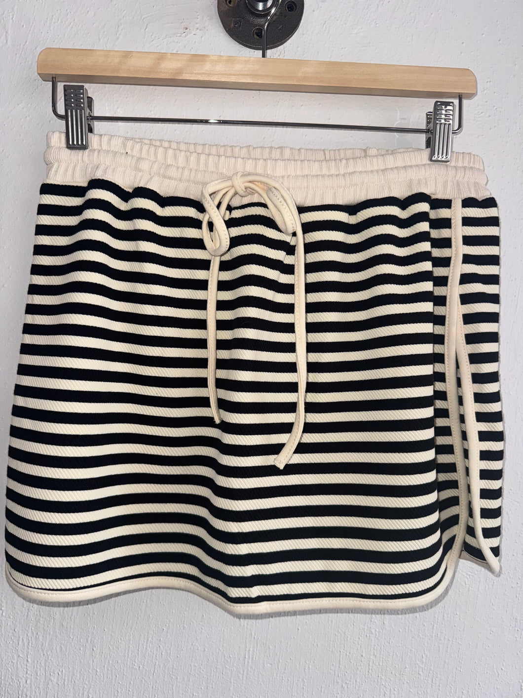 Black & White Stripe Skort
