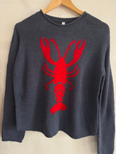 Load image into Gallery viewer, Navy Lobster Knit Sweater
