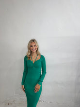 Load image into Gallery viewer, Green midi Knit Dress
