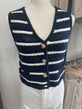 Load image into Gallery viewer, Navy Striped Knit
