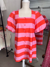 Load image into Gallery viewer, Pink Striped Button Down Dress
