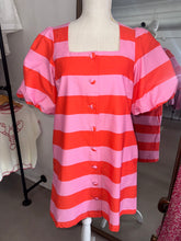 Load image into Gallery viewer, Pink Striped Button Down Dress
