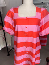 Load image into Gallery viewer, Pink Striped Button Down Dress
