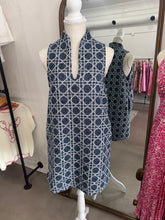 Load image into Gallery viewer, Blue Denim Geo Dress
