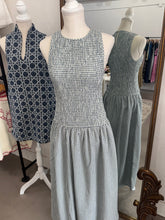Load image into Gallery viewer, Blue Gingham Smocked Maxi
