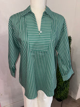 Load image into Gallery viewer, Green Stripe Blouse

