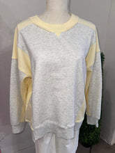 Load image into Gallery viewer, Heather Grey &amp; Yellow Sweatshirt
