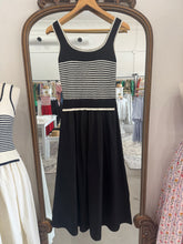 Load image into Gallery viewer, Black Stripe Knitted Top Maxi Dress
