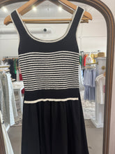 Load image into Gallery viewer, Black Stripe Knitted Top Maxi Dress
