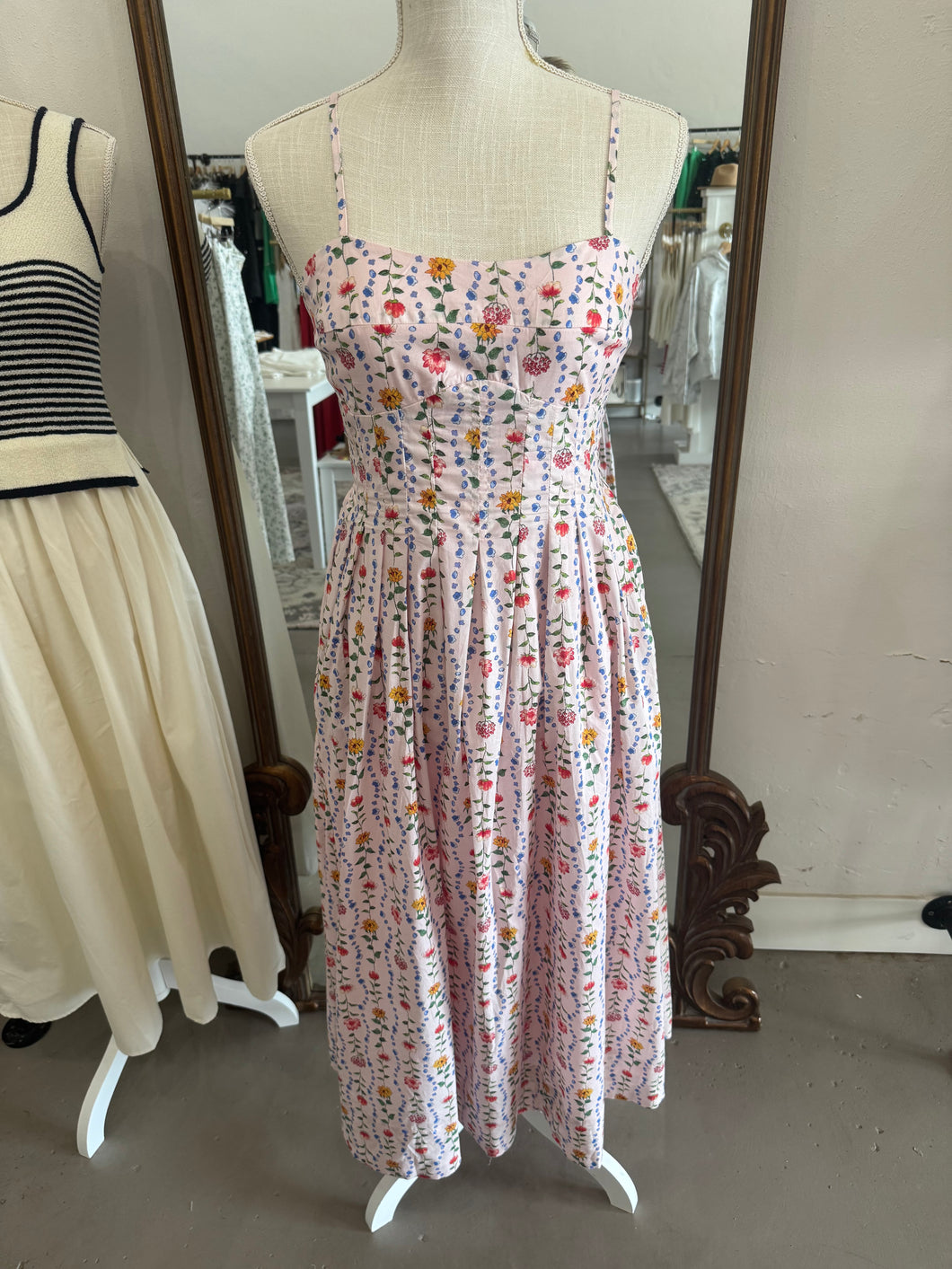 Pink Vine Corset Dress