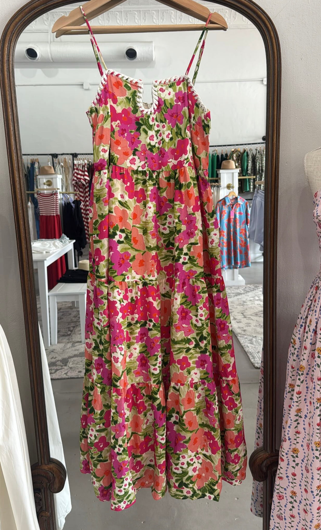 Pink floral with Braided details