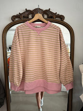 Load image into Gallery viewer, Pink Striped Sweatshirt
