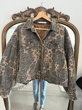 Load image into Gallery viewer, Cheetah Denim Jacket
