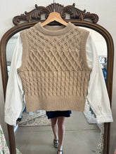 Load image into Gallery viewer, Cream Knit Woven Combo Top
