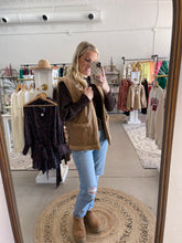 Load image into Gallery viewer, Brown Leather Shearling Vest
