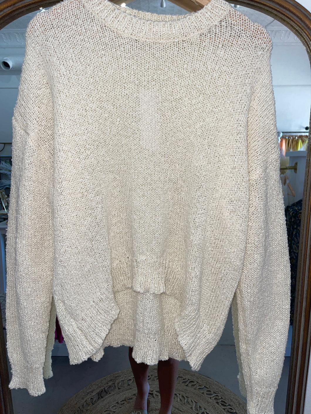 Cream Lightweight Sweater
